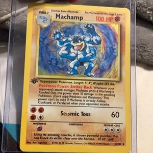 Pokémon rare Holo 1st edition Machamp. Near mint!